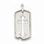 Sterling Silver Satin Antiqued Dog Tag with Cut out Cross Pendant, Pendants for Necklace