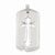 Sterling Silver Polished Dog Tag with Cut out Cross Pendant, Pendants for Necklace