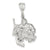 Hockey Goalie Charm in Sterling Silver