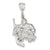 Sterling Silver Hockey Goalie Charm hide-image