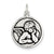 Antiqued Angel Charm in Sterling Silver