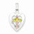 Sterling Silver Polished Heart with Color Accent Center Cross Pendant, Pendants for Necklace