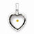 Sterling Silver Large Heart with Mustard Seed Pendant, Pendants for Necklace