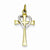 Sterling Silver & Vermeil Polished Cross and Heart Pendant, Pendants for Necklace