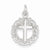 Sterling Silver Circle & Cross Pendant, Pendants for Necklace