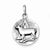 Sterling Silver Polished Antique Finish Aries Horoscope Pendant, Pendants for Necklace