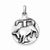 Sterling Silver Polished Antique Finish Taurus Horoscope Pendant, Pendants for Necklace