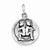 Sterling Silver Polished Antique Finish Gemini Horoscope Pendant, Pendants for Necklace