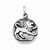 Sterling Silver Polished Antique Finish Leo Horoscope Pendant, Pendants for Necklace
