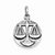 Sterling Silver Polished Antique Finish Libra Horoscope Pendant, Pendants for Necklace