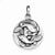 Sterling Silver Polished Antique Finish Pisces Horoscope Pendant, Pendants for Necklace