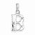 Sterling Silver Polished Diamond-cut Initial B Pendant, Pendants for Necklace