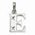 Sterling Silver Polished Diamond-cut Initial E Pendant, Pendants for Necklace