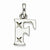 Sterling Silver Polished Diamond-cut Initial F Pendant, Pendants for Necklace