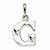 Sterling Silver Polished Diamond-cut Initial G Pendant, Pendants for Necklace