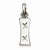 Sterling Silver Polished Diamond-cut Initial I Pendant, Pendants for Necklace