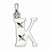 Sterling Silver Polished Diamond-cut Initial K Pendant, Pendants for Necklace