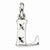 Sterling Silver Polished Diamond-cut Initial L Pendant, Pendants for Necklace