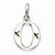 Sterling Silver Polished Diamond-cut Initial O Pendant, Pendants for Necklace