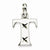 Sterling Silver Polished Diamond-cut Initial T Pendant, Pendants for Necklace