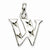 Sterling Silver Polished Diamond-cut Initial W Pendant, Pendants for Necklace
