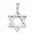 Sterling Silver Puffed Star of David Pendant, Pendants for Necklace