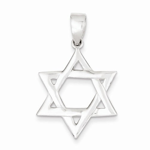 Sterling Silver Polished Star of David pendant, Alluring Pendants for Necklace