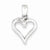 Sterling Silver Rhodium Plated CZ Heart Pendant, Pendants for Necklace