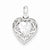 Sterling Silver Rhodium Plated CZ Heart pendant, Pretty Pendants for Necklace