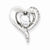 Sterling Silver Rhodium Plated CZ Heart Slide Pendant, Gorgeous Pendants for Necklace