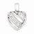 Sterling Silver Rhodium Plated CZ Heart pendant, Stylish Pendants for Necklace