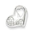 Sterling Silver Rhodium Plated CZ Heart Slide Pendant, Beautiful Pendants for Necklace