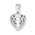 Sterling Silver CZ Heart Pendant, Exquisite Pendants for Necklace