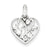 Sterling Silver Rhodium Plated CZ Heart Pendant, Pendants for Necklace