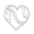 Sterling Silver CZ Heart Pendant, Alluring Pendants for Necklace