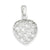 Sterling Silver Rhodium Plated Heart Pendant, Pendants for Necklace