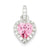 Sterling Silver Pink CZ Heart Pendant, Appealing Pendants for Necklace