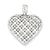 Sterling Silver Rhodium Plated CZ Heart Pendant, Exquisite Pendants for Necklace