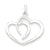 Sterling Silver Polished Heart pendant, Fine Pendants for Necklace