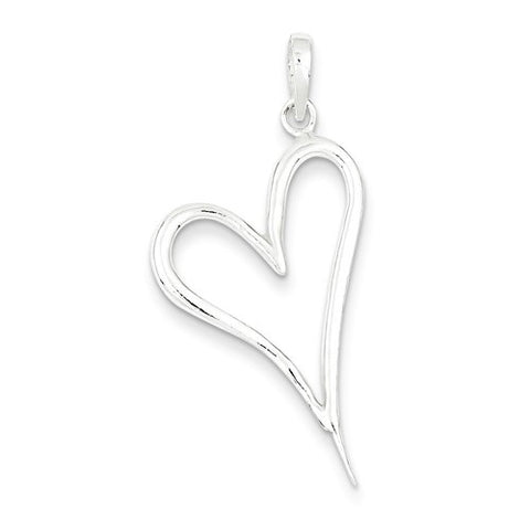 Sterling Silver Polished Heart pendant, Pendants for Necklace