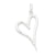 Sterling Silver Polished Heart pendant, Pendants for Necklace