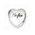 Sterling Silver Enameled Hope Heart Slide Pendant, Pendants for Necklace