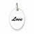 Sterling Silver Polished Enamel Love Pendant, Pendants for Necklace
