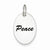 Sterling Silver Polished Enamel Peace Pendant, Pendants for Necklace