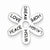 Sterling Silver Enameled Flower Slide Pendant, Pendants for Necklace