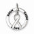 Sterling Silver Hope Circle & Cancer Awareness Ribbon Pendant, Pendants for Necklace