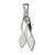 Cancer Awareness Ribbon Charm in Sterling Silver