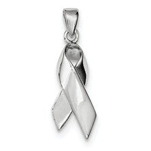 Sterling Silver Cancer Awareness Ribbon Charm hide-image