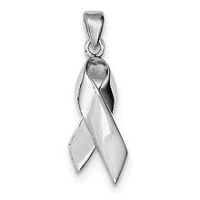 Sterling Silver Cancer Awareness Ribbon Charm hide-image