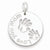 Sterling Silver Polished Love You Mom Pendant, Pendants for Necklace